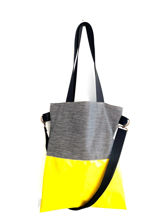 פסים; דו-צבועני| BICOLOR M SIZE| תיק סל