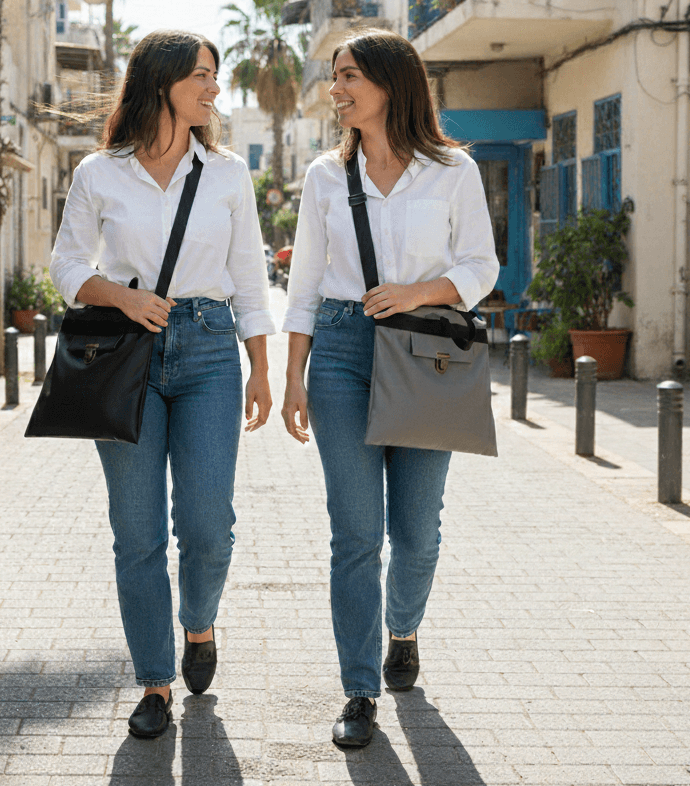 L SIZE -תיק פורטפוליו שחור