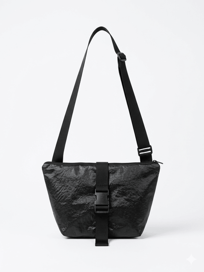 תיק  קוביה עם רוכסן- גודל בנוני- צבע שחור