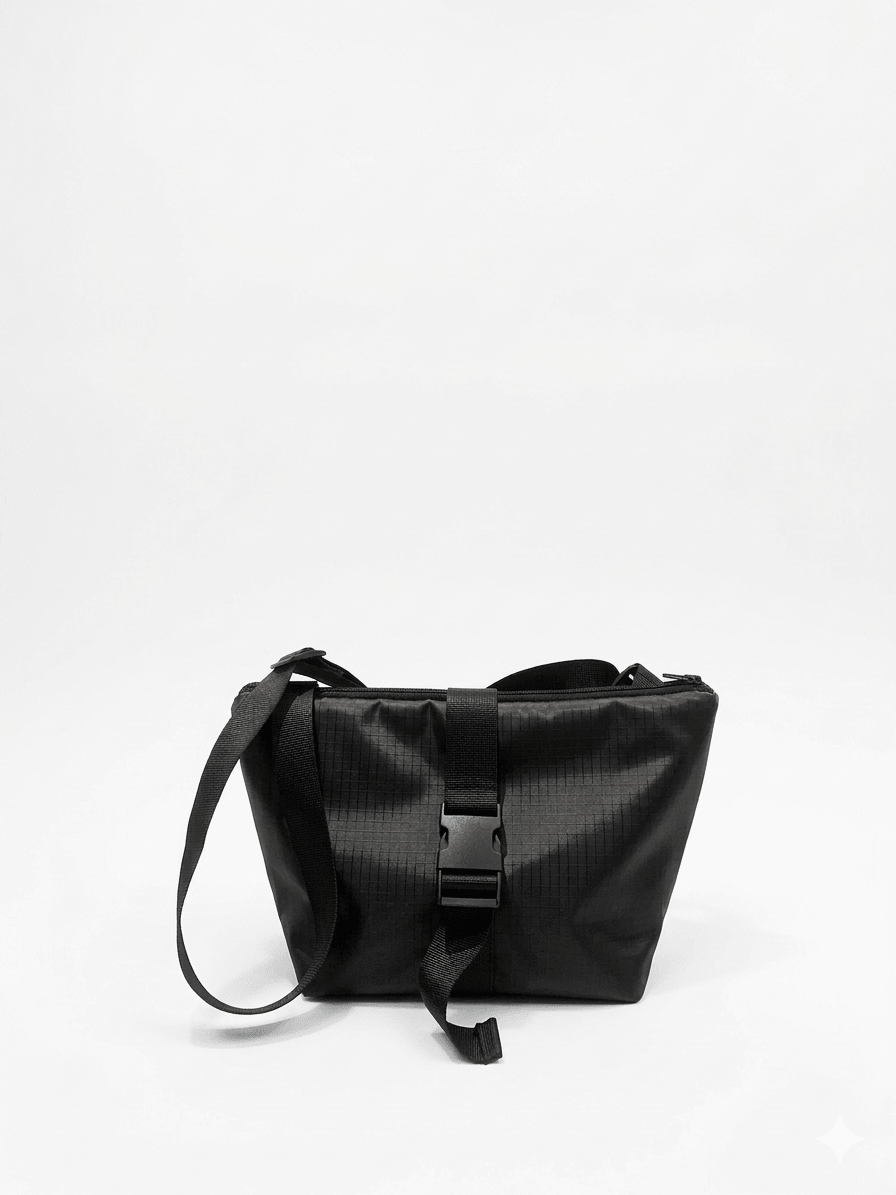 תיק  קוביה עם רוכסן- גודל בנוני- צבע שחור