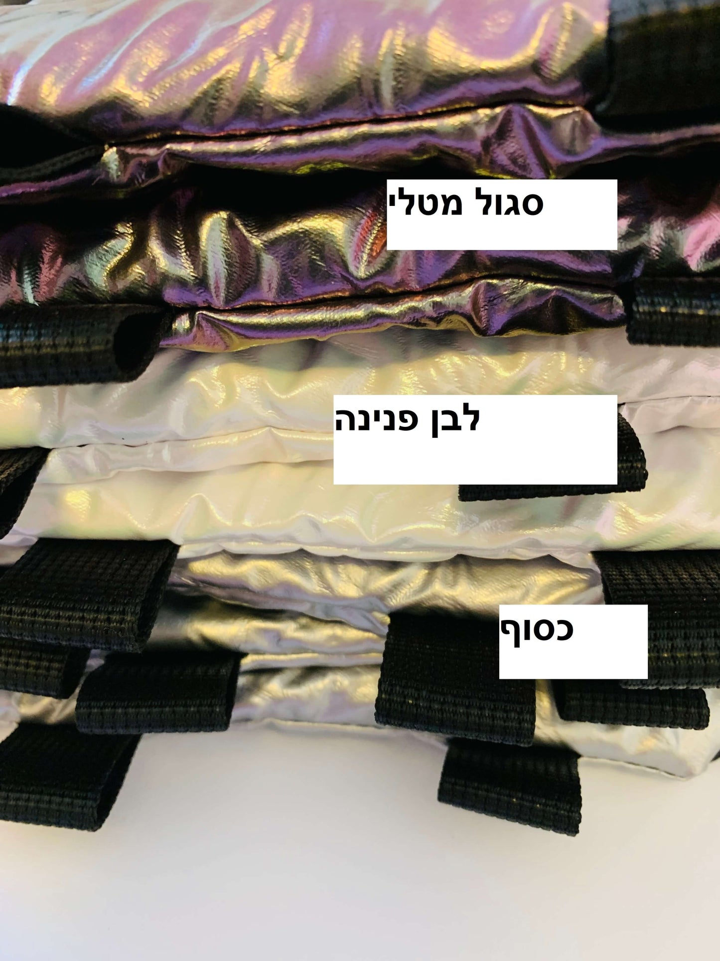 TYVEK- תיק קטן טרפז כסוף ;בד טייבק